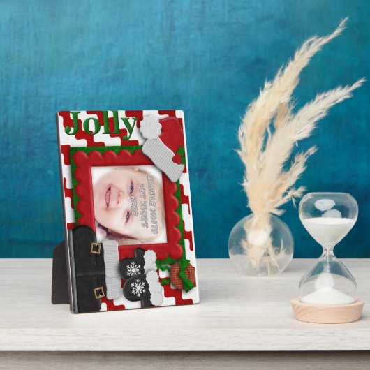 Kerstfeestdag Foto Lijst cadeau Fotoplaat (Zijkant)