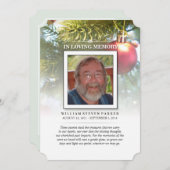 Kerstfeestdag Foto Memorial & Bedankt! Kaart (Voorkant / Achterkant)