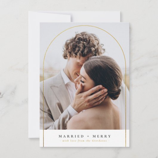 Kerstfeestdag foto met feestdag voor huwelijksfees feestdagenkaart (Voorkant)