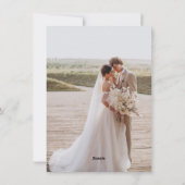 Kerstfeestdag foto met feestdag voor huwelijksfees feestdagenkaart (Achterkant)