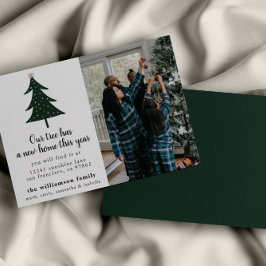 Kerstfeestdag Foto Moving Announge Kaart