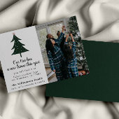 Kerstfeestdag Foto Moving Announge Kaart