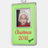 Kerstfeestdag Foto Ornament (Links)