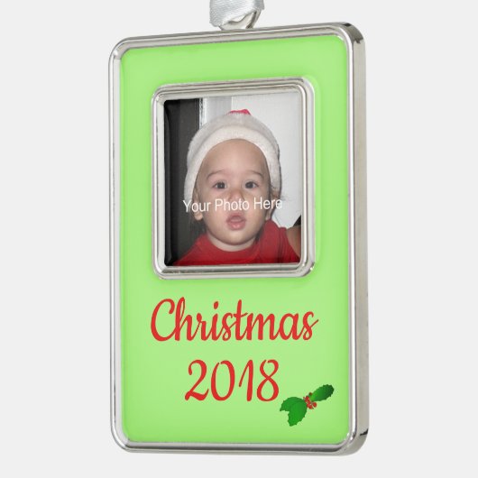 Kerstfeestdag Foto Ornament (Links)