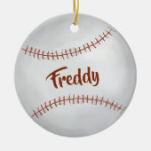 Kerstfeestdag Foto Simple Baseball Sports Keramisch Ornament (Voorkant)