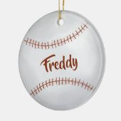 Kerstfeestdag Foto Simple Baseball Sports Keramisch Ornament (Links)