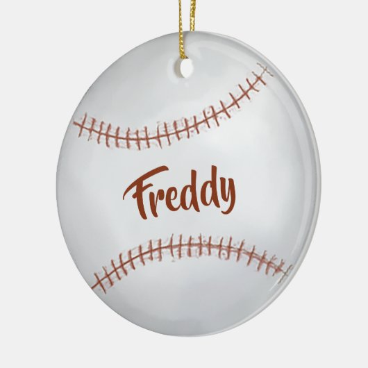 Kerstfeestdag Foto Simple Baseball Sports Keramisch Ornament (Links)