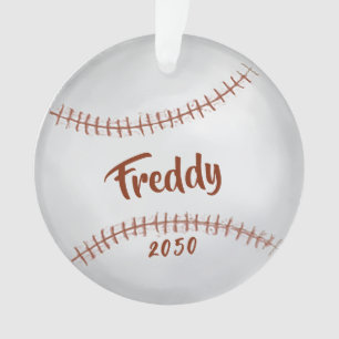 Kerstfeestdag Foto Simple Baseball Sports Ornament