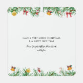 kerstfeestdag foto van Pet Dog-serie Metalen Ornament (Achterkant)