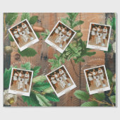  kerstfeestdag foto van Wood Acorn Cadeaupapier (Vlak)