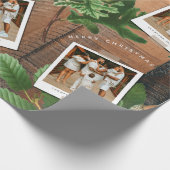  kerstfeestdag foto van Wood Acorn Cadeaupapier (Hoek)