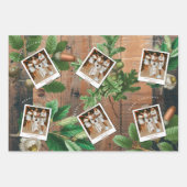 kerstfeestdag foto van Wood Acorn Inpakpapier Vel (Voorkant 3)