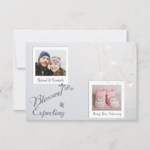 Kerstfeestdag Foto Zwangerschap Aankondiging