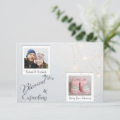 Kerstfeestdag Foto Zwangerschap Aankondiging (Staand voorkant)