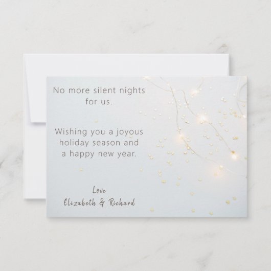 Kerstfeestdag Foto Zwangerschap Aankondiging (Achterkant)