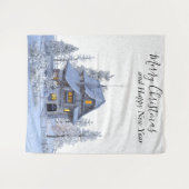 Kerstfeestdag Fotofoto's uit de achtergrond Tapest Wandkleed (Voorkant (horizontaal))