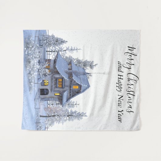 Kerstfeestdag Fotofoto's uit de achtergrond Tapest Wandkleed (Voorkant (horizontaal))