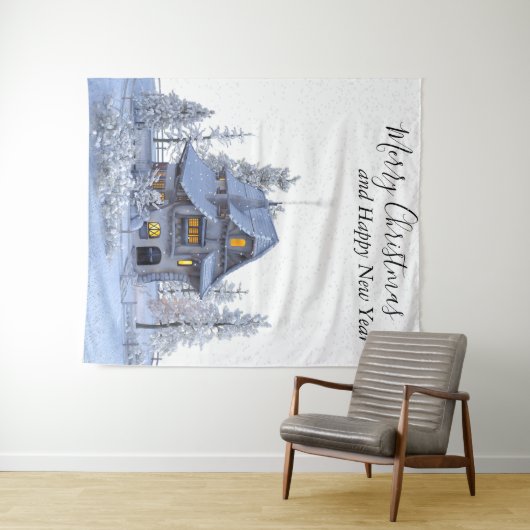 Kerstfeestdag Fotofoto's uit de achtergrond Tapest Wandkleed (In Situ (horizontaal))