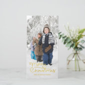 Kerstfeestdag - Fotokaart | Handschrift Feestdagenkaart (Staand voorkant)