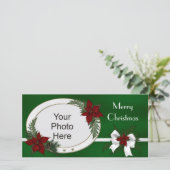 kerstfeestdag fotokaarten feestdagenkaart (Staand voorkant)