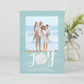 kerstfeestdag foto's eenvoudig rondje feestdagenkaart (Staand voorkant)