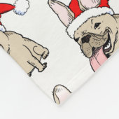 Kerstfeestdag Franse bulledog | Frenchie Dogs Fleece Deken (Hoek)