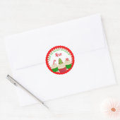 Kerstfeestdag gebakken koekjes ronde sticker (Envelop)