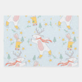 Kerstfeestdag, geïllustreerd inpakpapier vel (Voorkant)