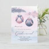 Kerstfeestdag Genderfeest Uitnodiging (Staand voorkant)