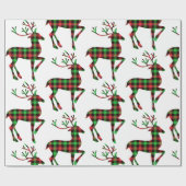 Kerstfeestdag, geplakt patroonrendierwit cadeaupapier (Vlak)