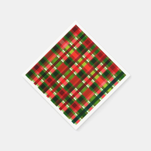 Kerstfeestdag gevarieerd vierkant buffel geplakt servet (Hoek)