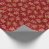 Kerstfeestdag Gingerbrood Autisme Cadeaupapier (Hoek)