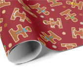 Kerstfeestdag Gingerbrood Autisme Cadeaupapier (Rol Hoek)