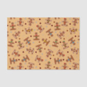 Kerstfeestdag Gingerbrood Autisme Tissuepapier (Voorkant)