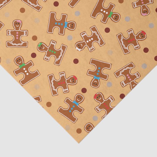 Kerstfeestdag Gingerbrood Autisme Tissuepapier (Detail)