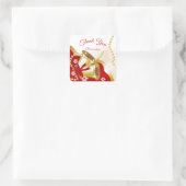 Kerstfeestdag Gold Bells Bedankt dat je je persoon Vierkante Sticker (Tas)