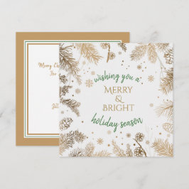 kerstfeestdag - Gold Brancard Kaart