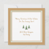 kerstfeestdag - Gold Brancard Kaart (Achterkant)