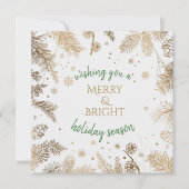 kerstfeestdag - Gold Brancard Kaart (Voorkant)