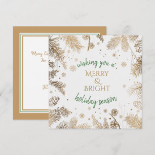 kerstfeestdag - Gold Brancard Kaart