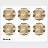 Kerstfeestdag - Gold Ronde Sticker (Vel)
