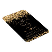 Kerstfeestdag Gold Shimmering Licht Inv Magneet (Rechterzijde)