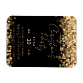 Kerstfeestdag Gold Shimmering Licht Inv Magneet (Horizontaal)