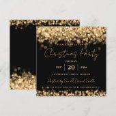 Kerstfeestdag Gold Shimmering Lichten Kaart (Voorkant / Achterkant)