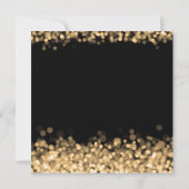 Kerstfeestdag Gold Shimmering Lichten Kaart (Achterkant)