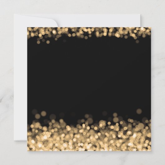 Kerstfeestdag Gold Shimmering Lichten Kaart (Achterkant)