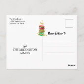 kerstfeestdag goudbomen kleurrijke Macaroons Briefkaart (Achterkant)