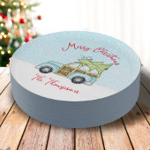 kerstfeestdag: grappige boom papieren bordje