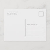 Kerstfeestdag Greenery Uitnodiging Briefkaart (Achterkant)