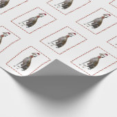 Kerstfeestdag Greyhound Dog Cadeaupapier (Hoek)
